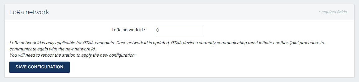 LoRa network