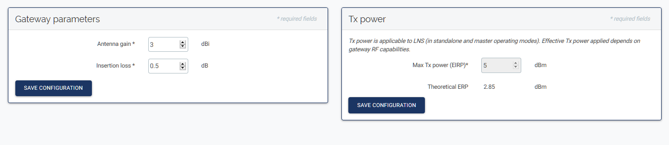 Tx configuration