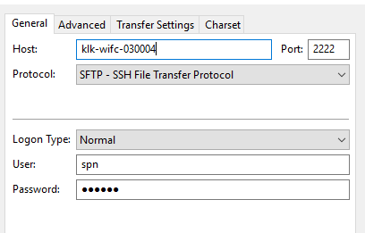 FTP client configuration